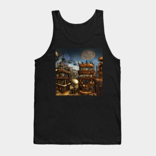 Steampunk city Tank Top